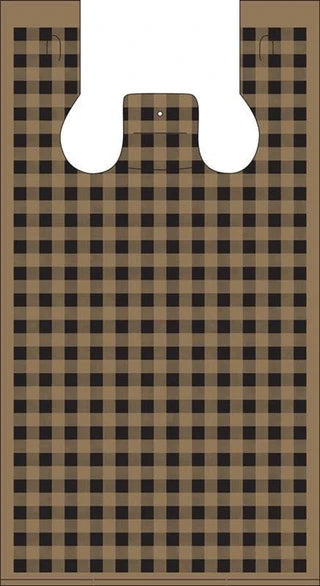 Gingham Black Plastic Bags