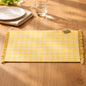 Yellow Check Rug 20x30in