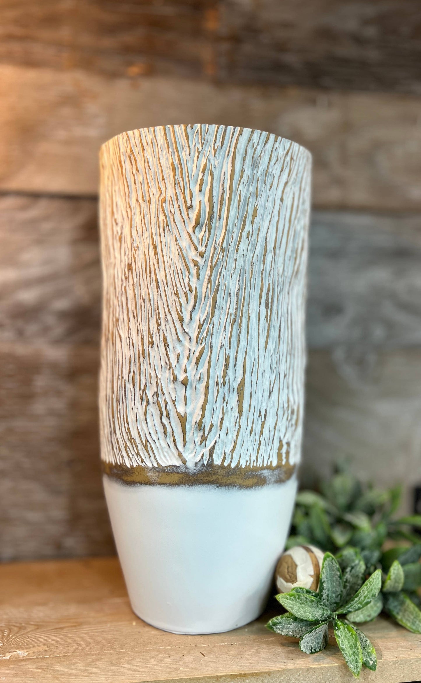 Aspen Bark Jar 14in