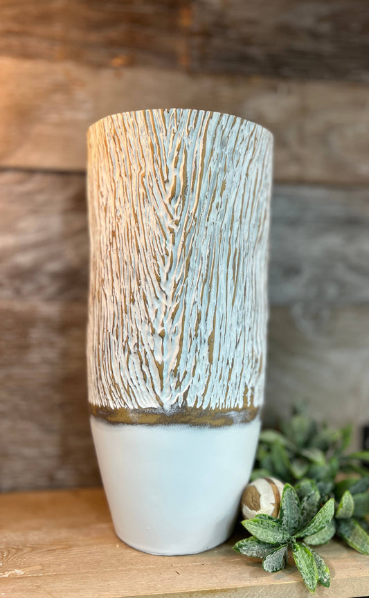 Aspen Bark Jar 14in