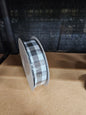 1.5"×50 Y Black & White Check Ribbon