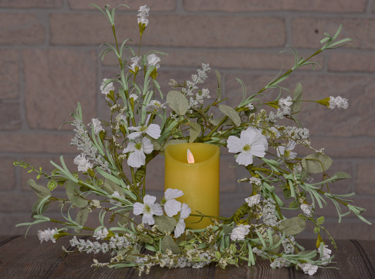 Misty Morning Candle Ring 4.5in