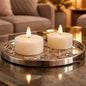 Cream Jumbo Tealight 3D Flame 2.6x1.1inch 2 pack