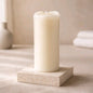 Cream Drip LED Candle 2in by 7in