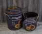 Sunflowers Metal Cans S/2 14in and 11in