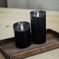 Black Moving Flame LED Candle 3x4in