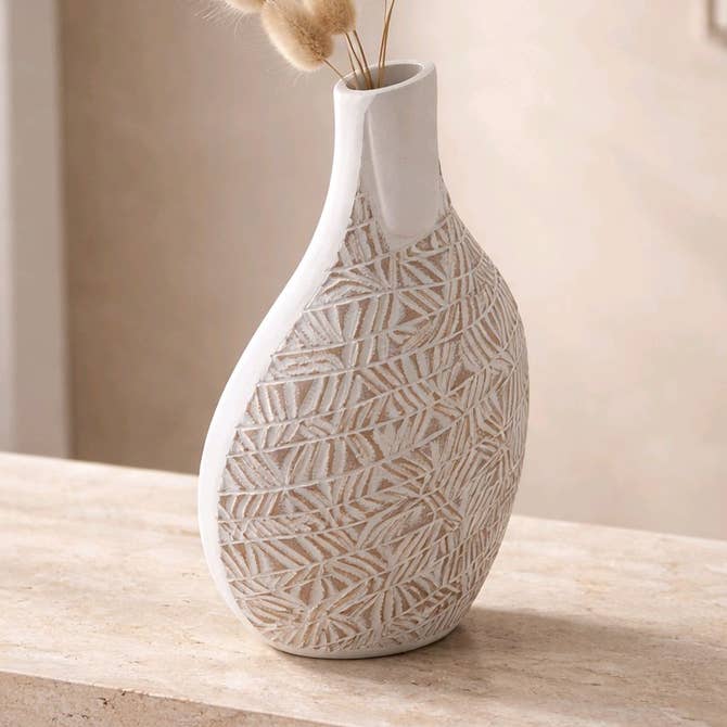Flat Textured Vase 18in