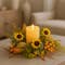 Autumn Yarrow 4.5in Candle Ring