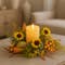 Autumn Yarrow 6.5in Candle Ring