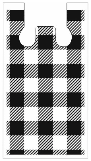 White Check Plastic Bags