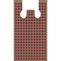 Gingham Burgundy Plastic Bag