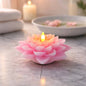 Pink Lotus 3D Flame LED Candle 5.5x3in
