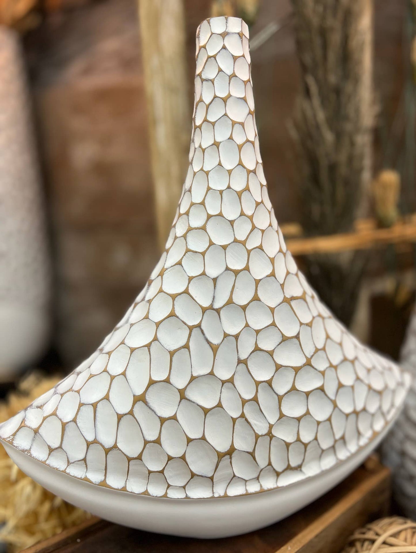 Ridged Bulb Vase 14in
