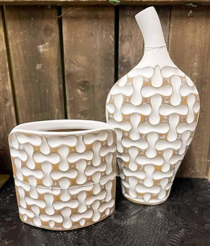 Square Puzzle Vase 9in