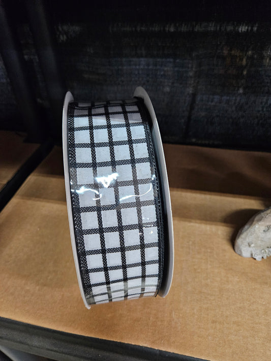 2.5"x 50Y Woven Trelis Black-White