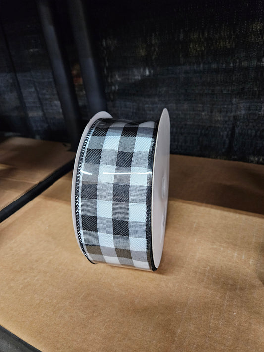 2.5"x 50Y Black & White Ribbon